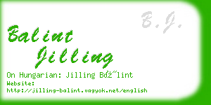 balint jilling business card